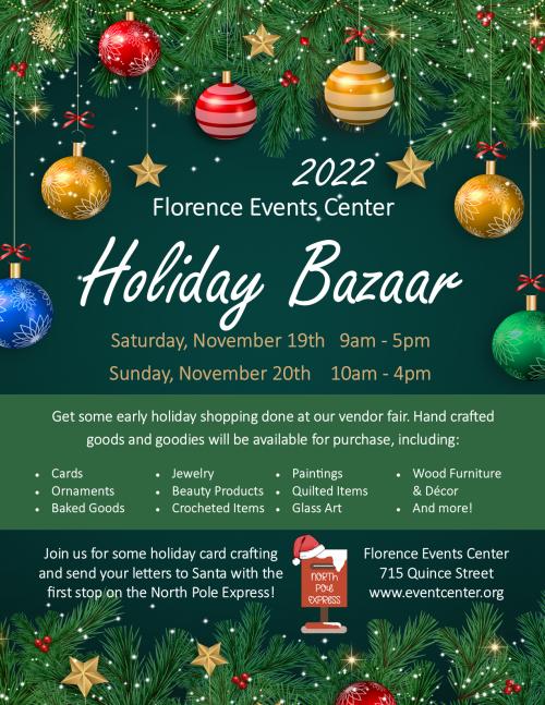 2022 FEC Holiday Bazaar Florence Event Center